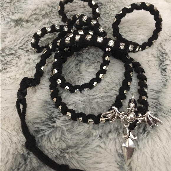 5-WRAP BOHO GENUINE LEATHER & CRYSTALS-HANDMADE - Picture 5 of 7